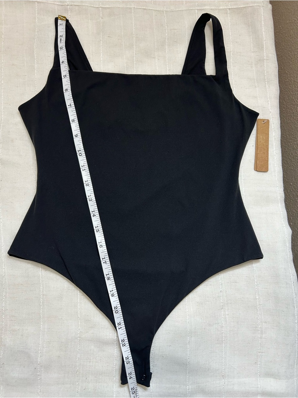 SKIMS FITS EVERYBODY Square Neck Lightweight High Stretch Bodysuit Onyx XL - Picture 11 of 14